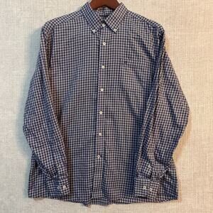 Southern Tide blue check long sleeve XL men’s button down shirt Dress, Casual